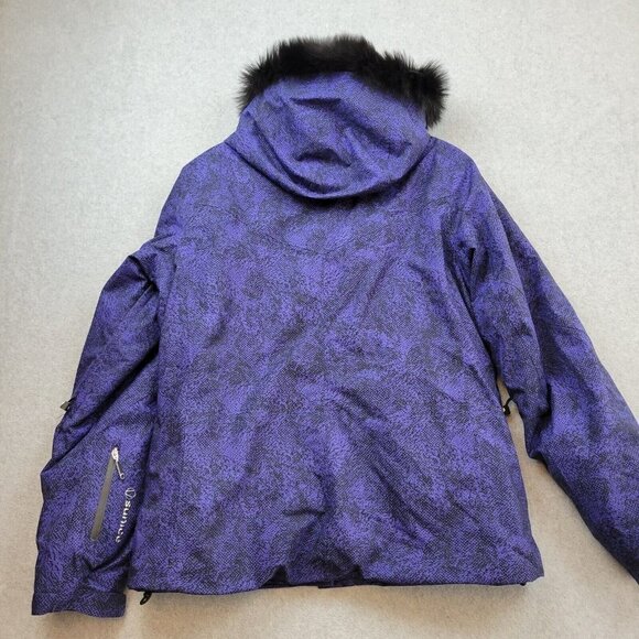 Sunice Jacket Womens 10 Purple Black Winter Parka Snowboard Ski Fox Fur … - Picture 5 of 13